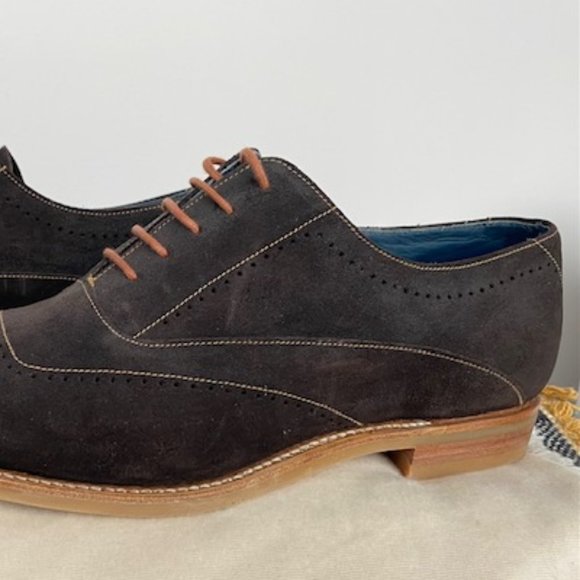 Barker Shoes - Men\'s Pullman Oxfords, brown suede main image 4